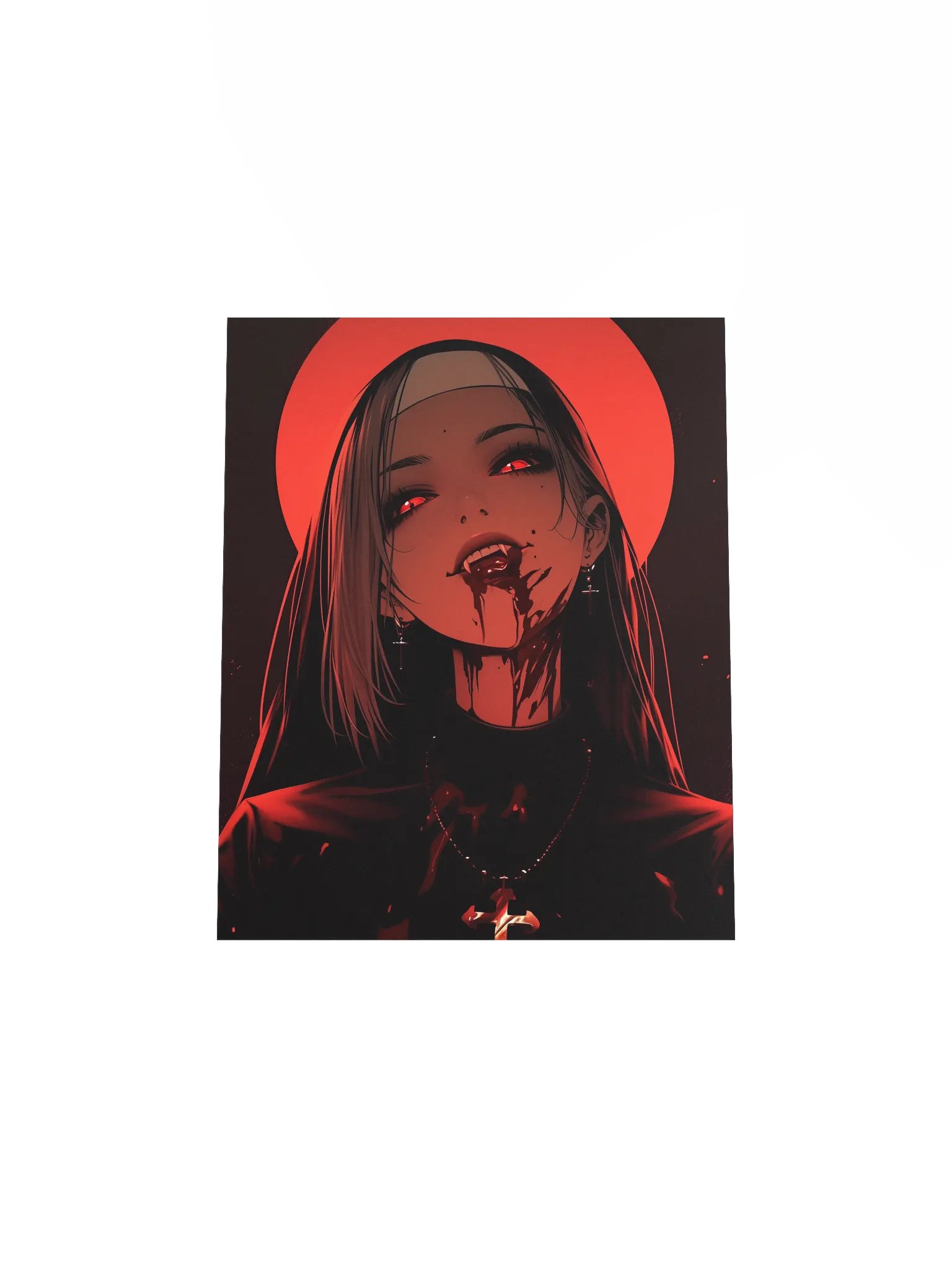 Bloody Vampire Glow Matte Poster product image (20)