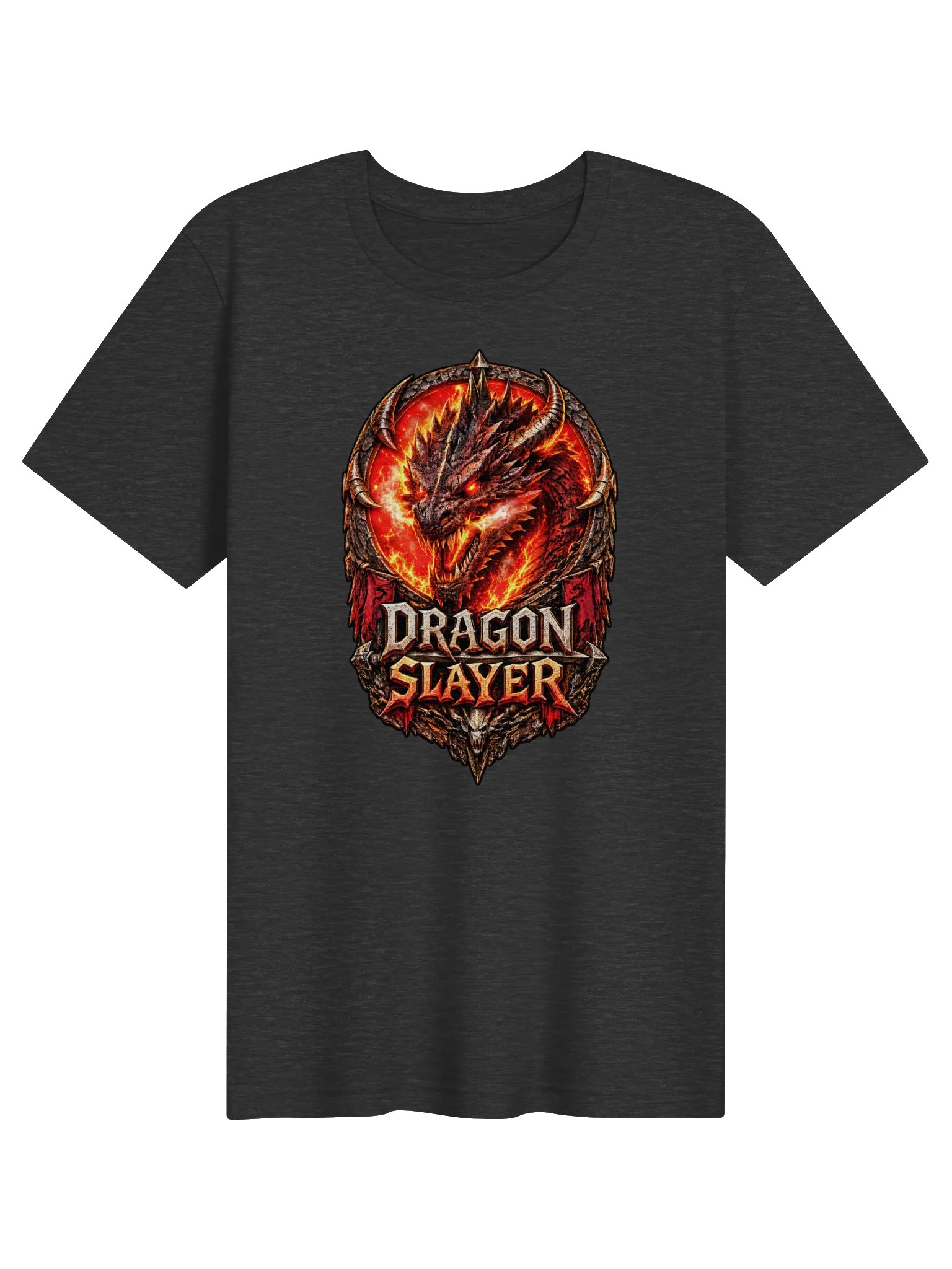 DRAGON SLAYER: Fire Meets Steel | Fantasy RPG T-Shirt product image (1)