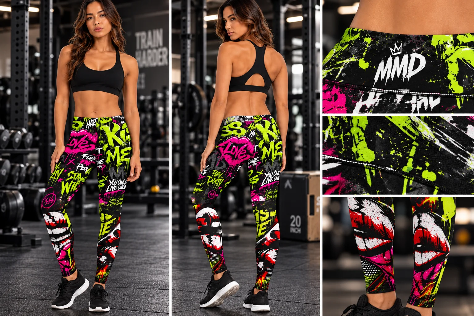 Graffiti Kiss Me Leggings product image (1)