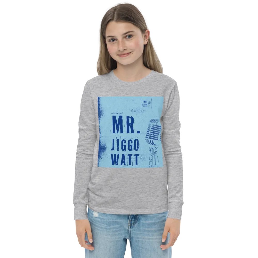 Mr.Jiggowatt Retro Vibes Youth Long Sleeve Tee product image (1)