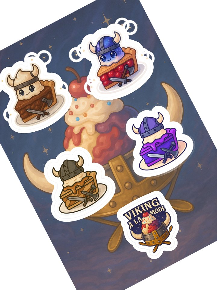 Viking Ala mode Sticker Pack Kiss Cut Sticker Sheet product image (1)
