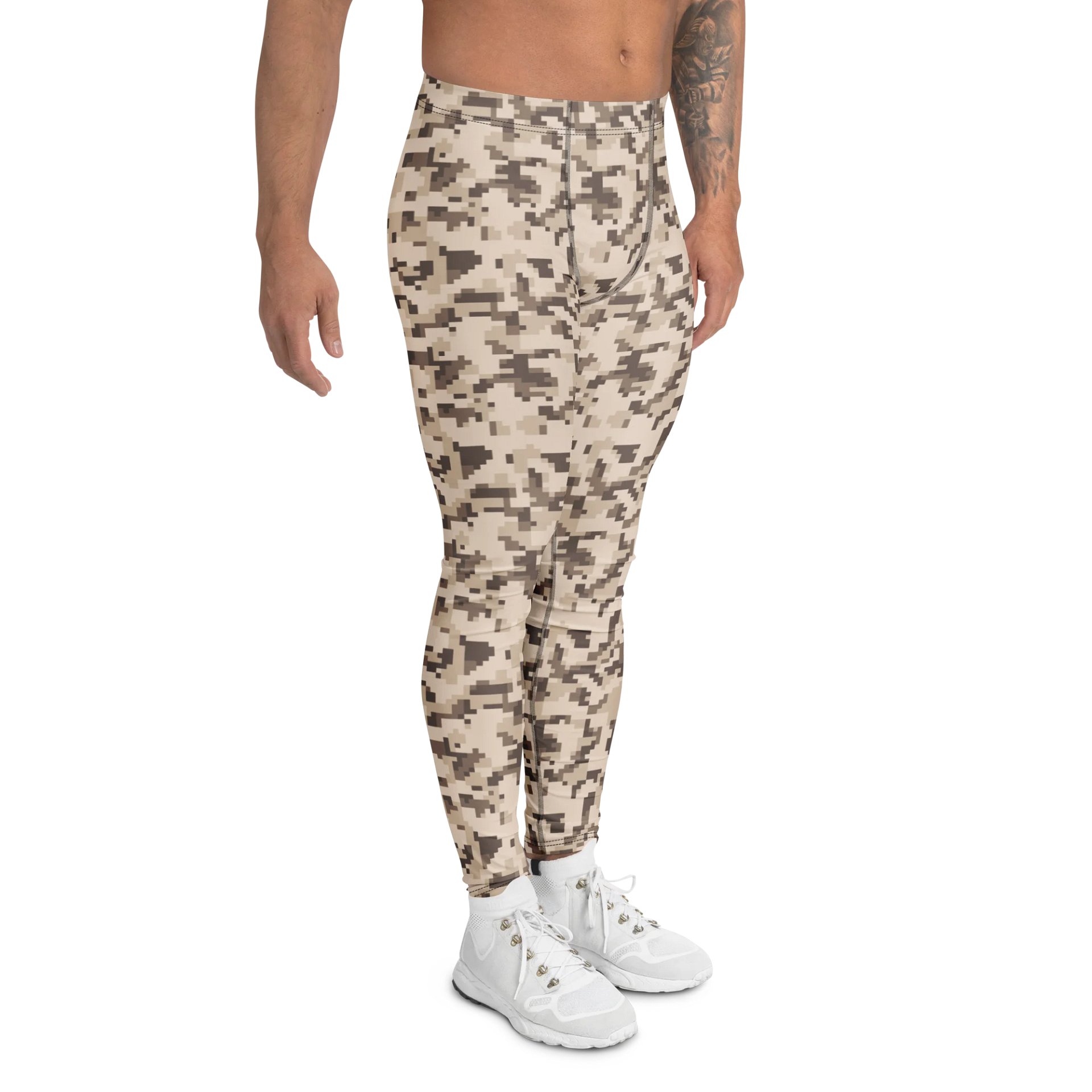 Comfortable Men's Leggings Military Pixel Camouflage Design product image (3)