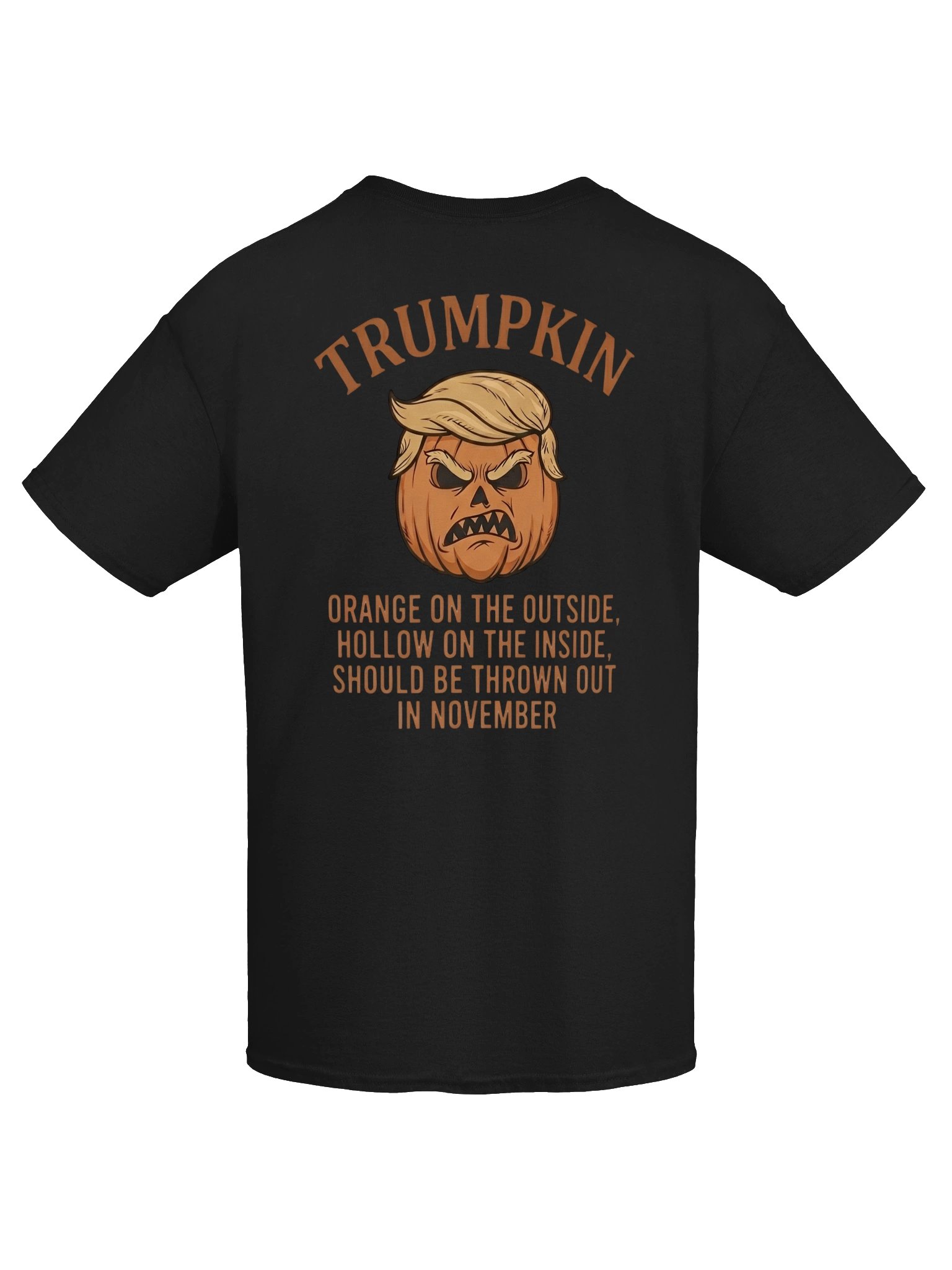 Trumpkin Funny Halloween T-Shirt - Political Sarcasm Pumpkin Unisex Tee product image (3)