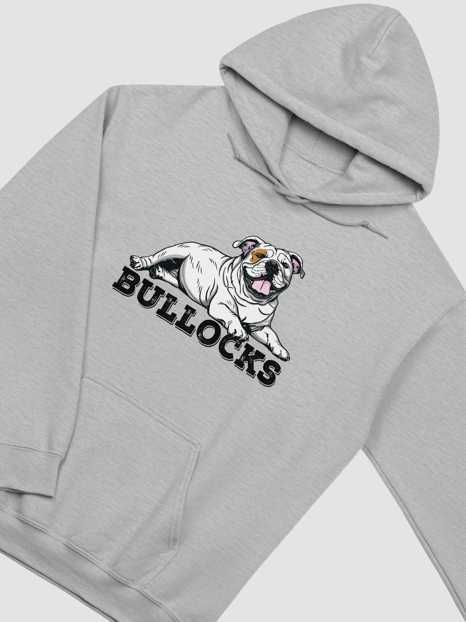 Bullocks Hooded Sweatshirt of an English Bulldog(White) | Funny Hoodie for Bulldog Owners product image (5)