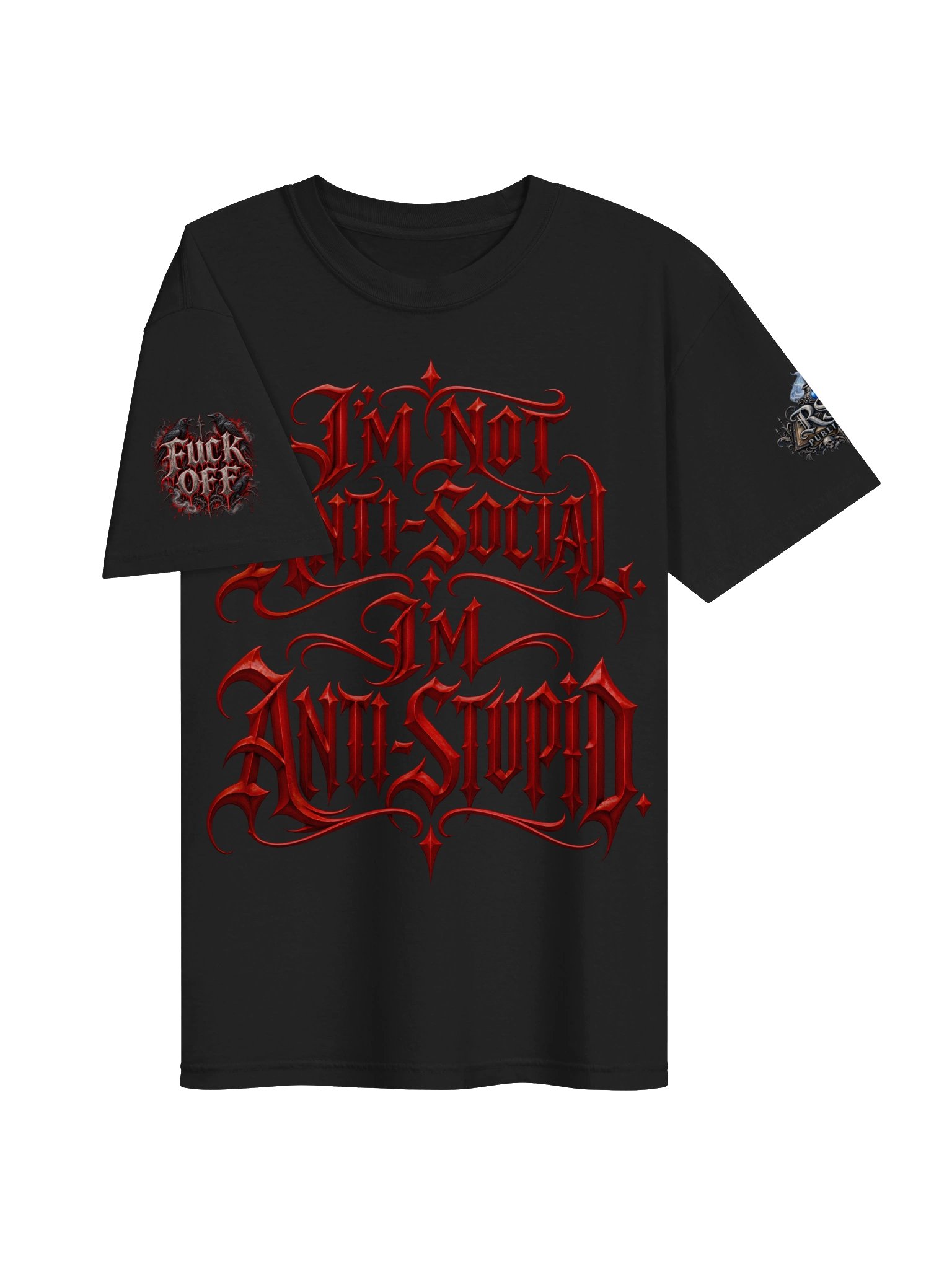 I'm Not Anti-Social, I'm Anti-Stupid | Gothic T-Shirt product image (3)