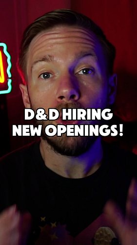 Dungeons & Dragons is hiring Senior Game Designers and Game Developers as they continue to grow their team for content. #dung...