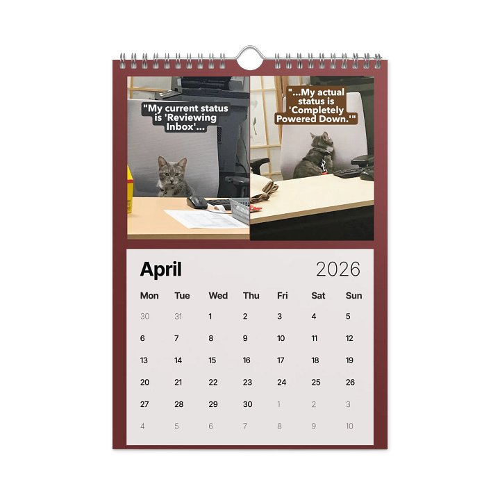 Phoenix: A Calendar for Cat Lovers and Dreamers 2026 Wall Calendar product image (1)