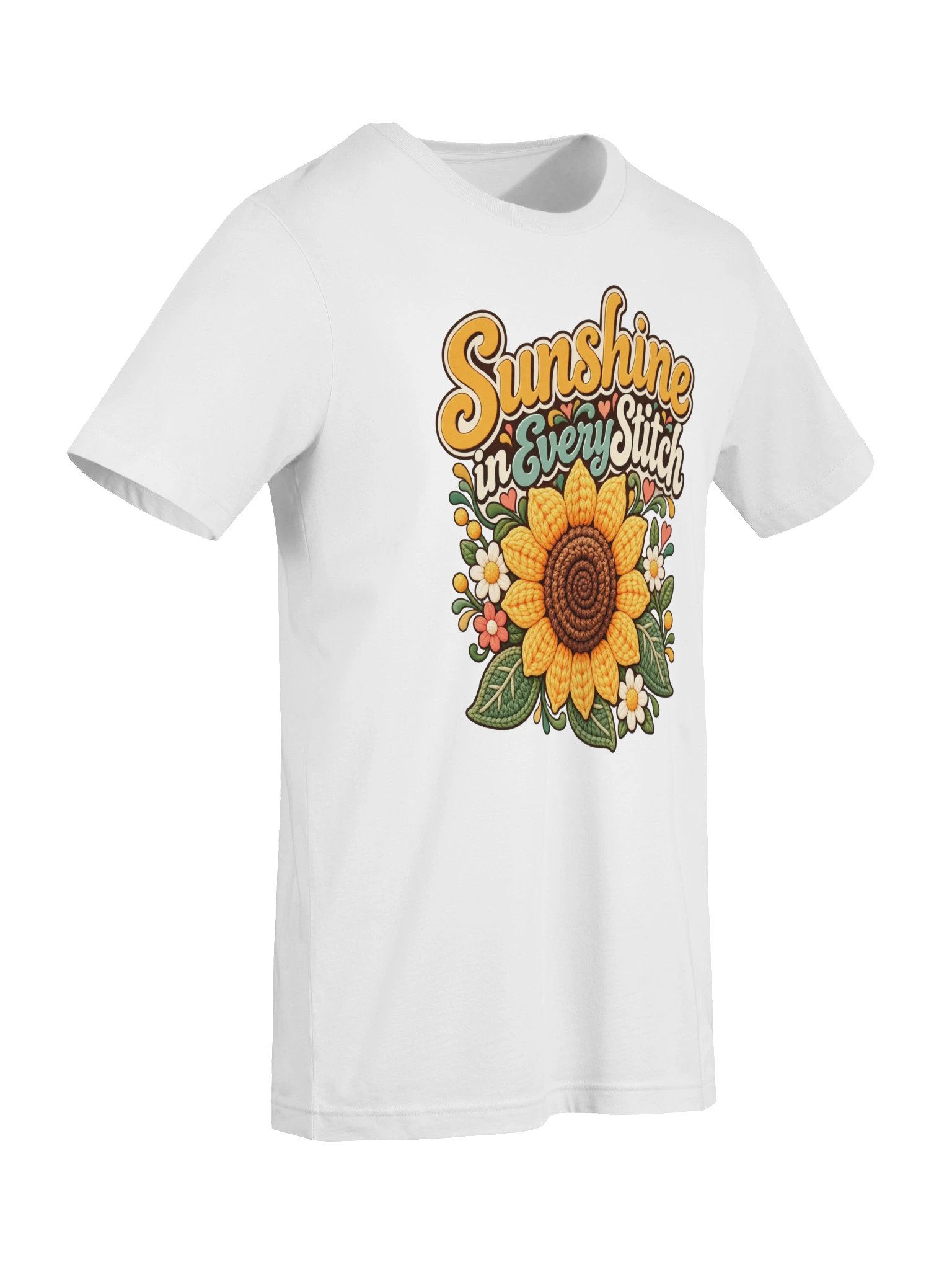 Sunshine in Every Stitch Crochet T-Shirt | Sunflower Yarn Lover Gift product image (7)