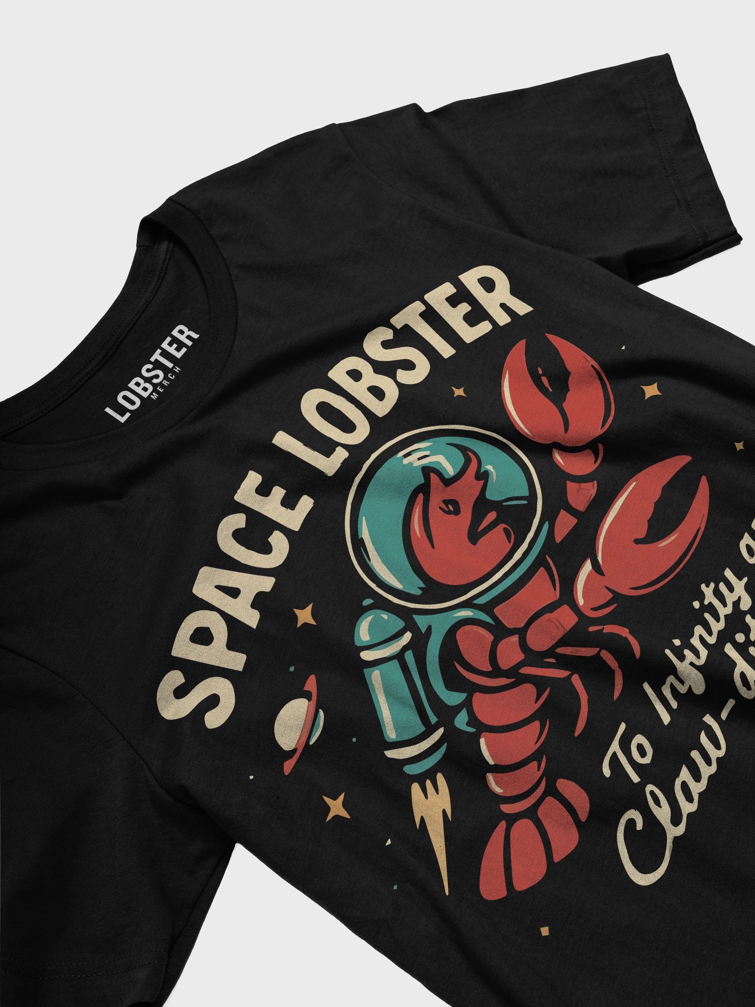Space Lobster T-Shirt – Funny Lobster Graphic Tee for Sci-Fi Fans product image (4)