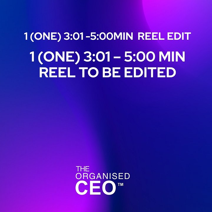 1 (ONE) 3:01 – 5:00 min REEL TO BE EDITED product image (1)
