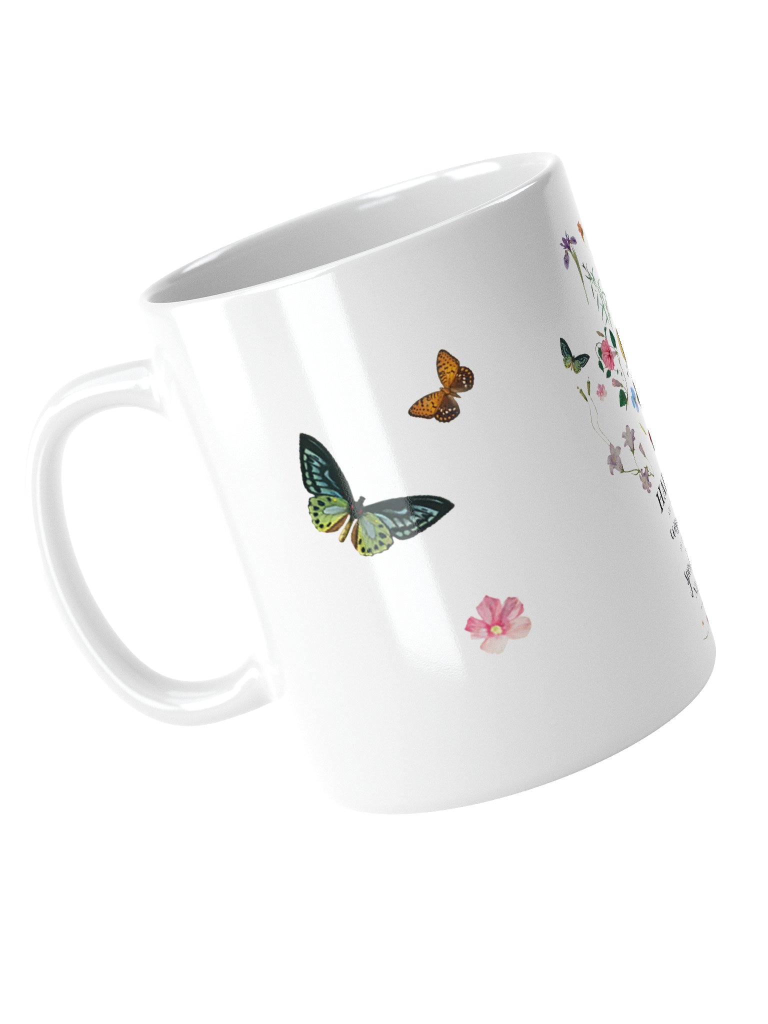 2026 Yearly Text Floral & Butterfly Mug – Matthew 5:3 Ceramic Coffee Cup product image (5)