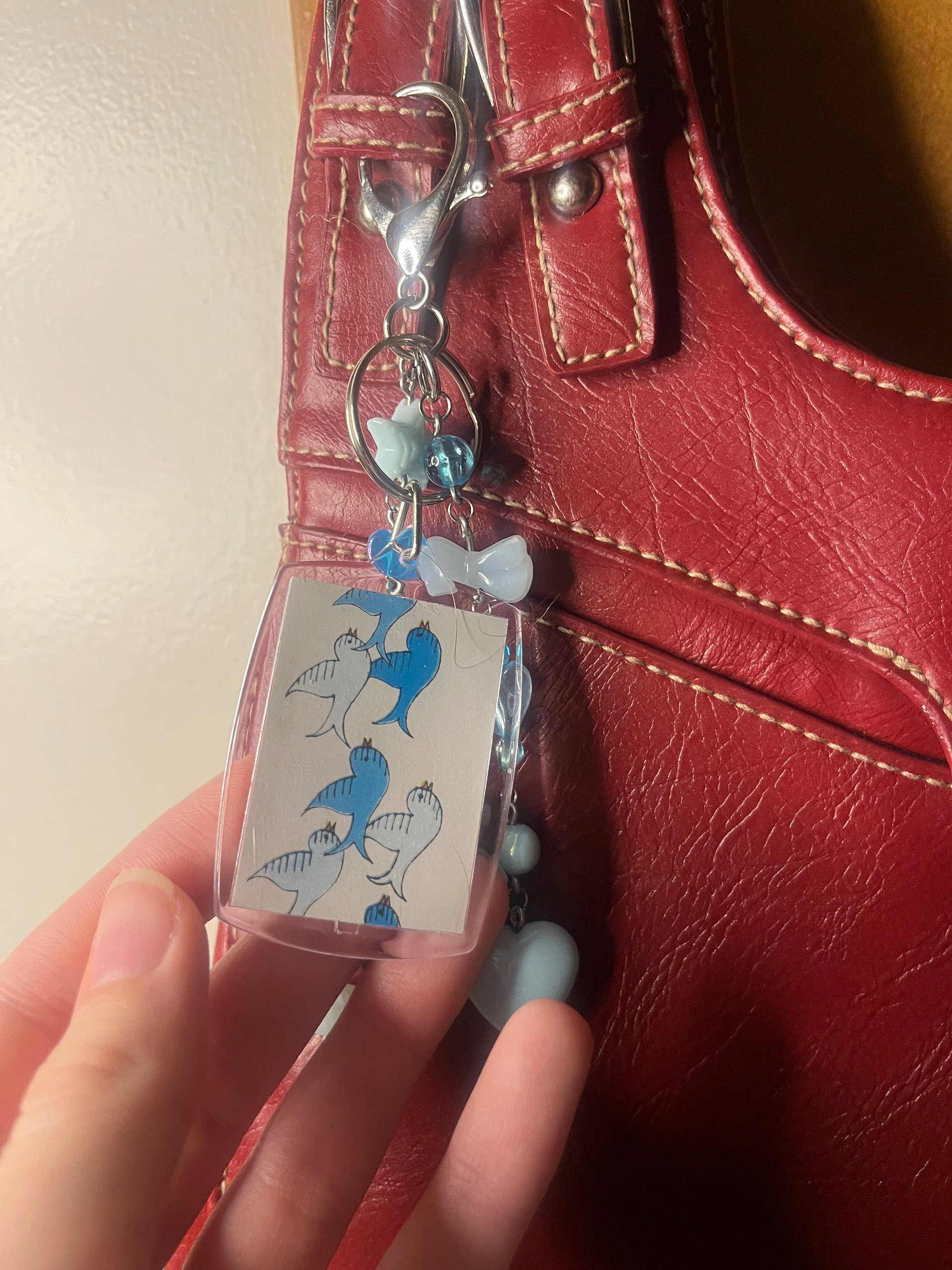 Flock of Blue Birds Deluxe Bag Charm product image (3)