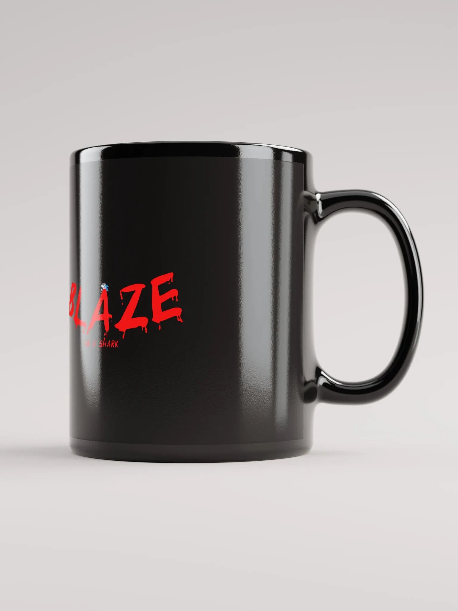Blaze I am shark black mug product image (1)