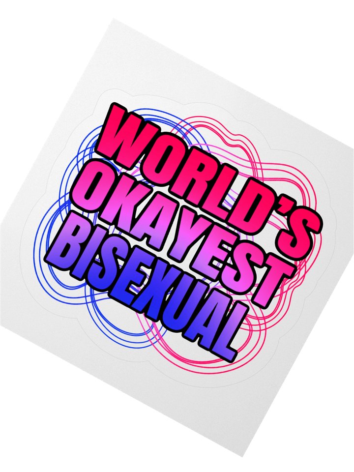 World's Okayest Bisexual Sticker product image (3)