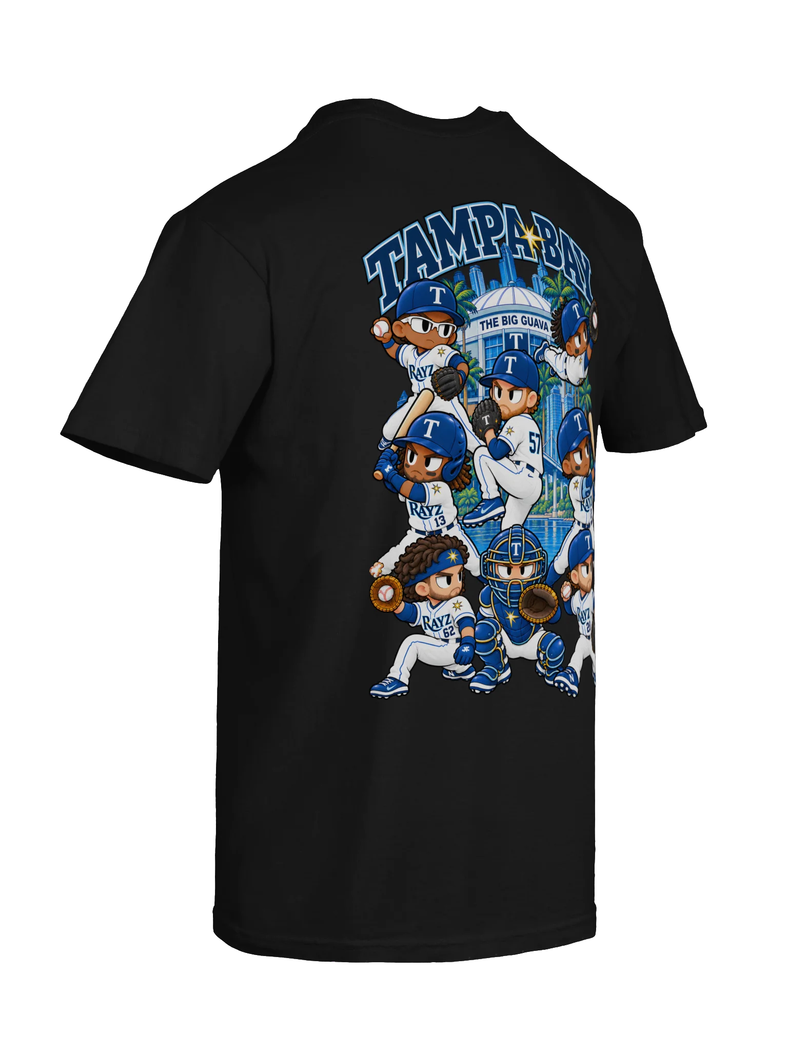 Tampa Bay Baseball 2026 Animated Player Back Print T-Shirt product image (12)