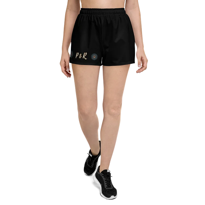 Paws and Reflect Mandala Paw Print Athletic Yoga Shorts product image (1)