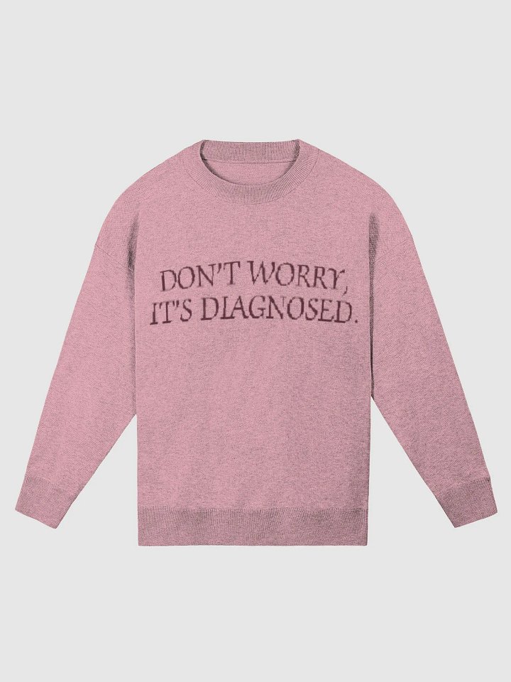DW, it's diagnosed. (lg. design, maroon and pink) knitwear relaxed crewneck product image (1)
