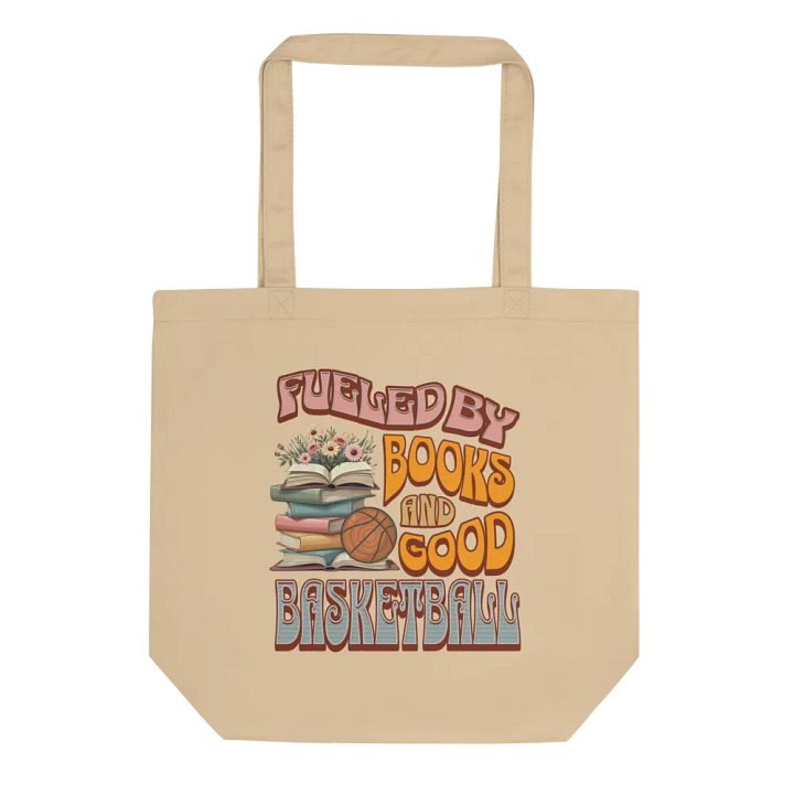 Fueled By Books And Good Basketball Vintage Bookworm Tote Bag product image (1)