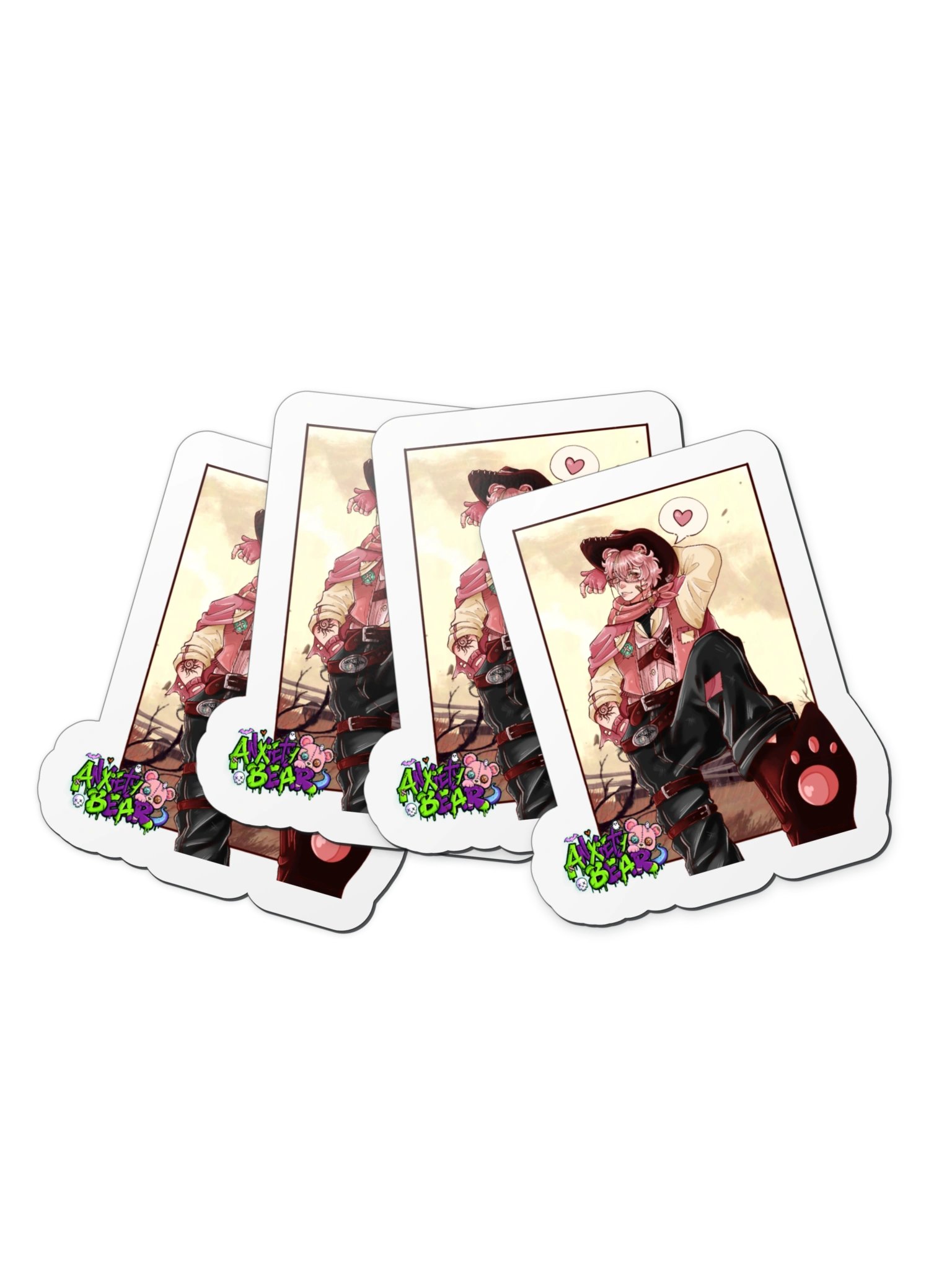 Anxiety Bear Cowboy Magnet product image (8)