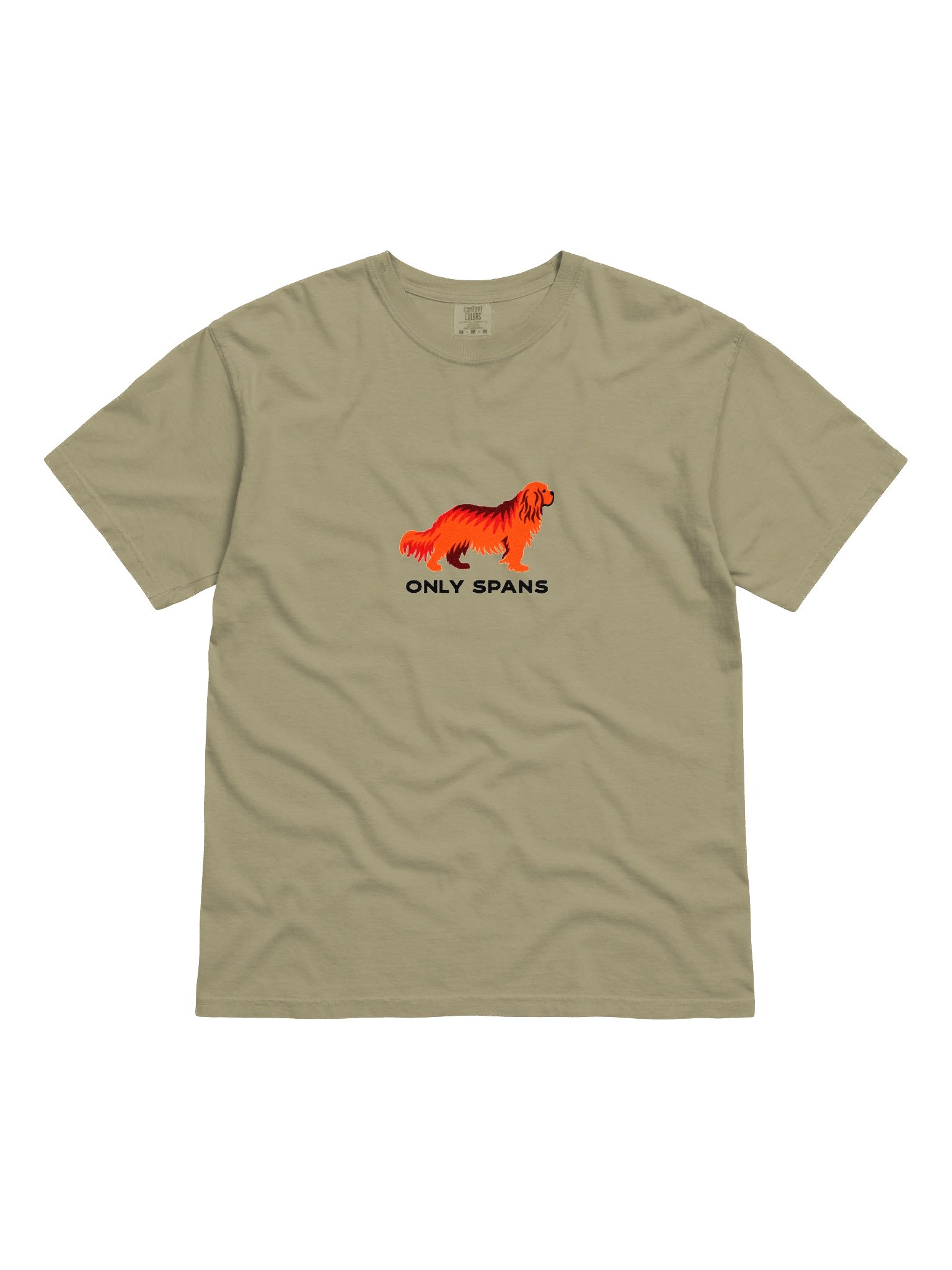 Only Spans T-Shirt(Embroidered) of a Cavalier King Charles Spaniel(Ruby) product image (4)