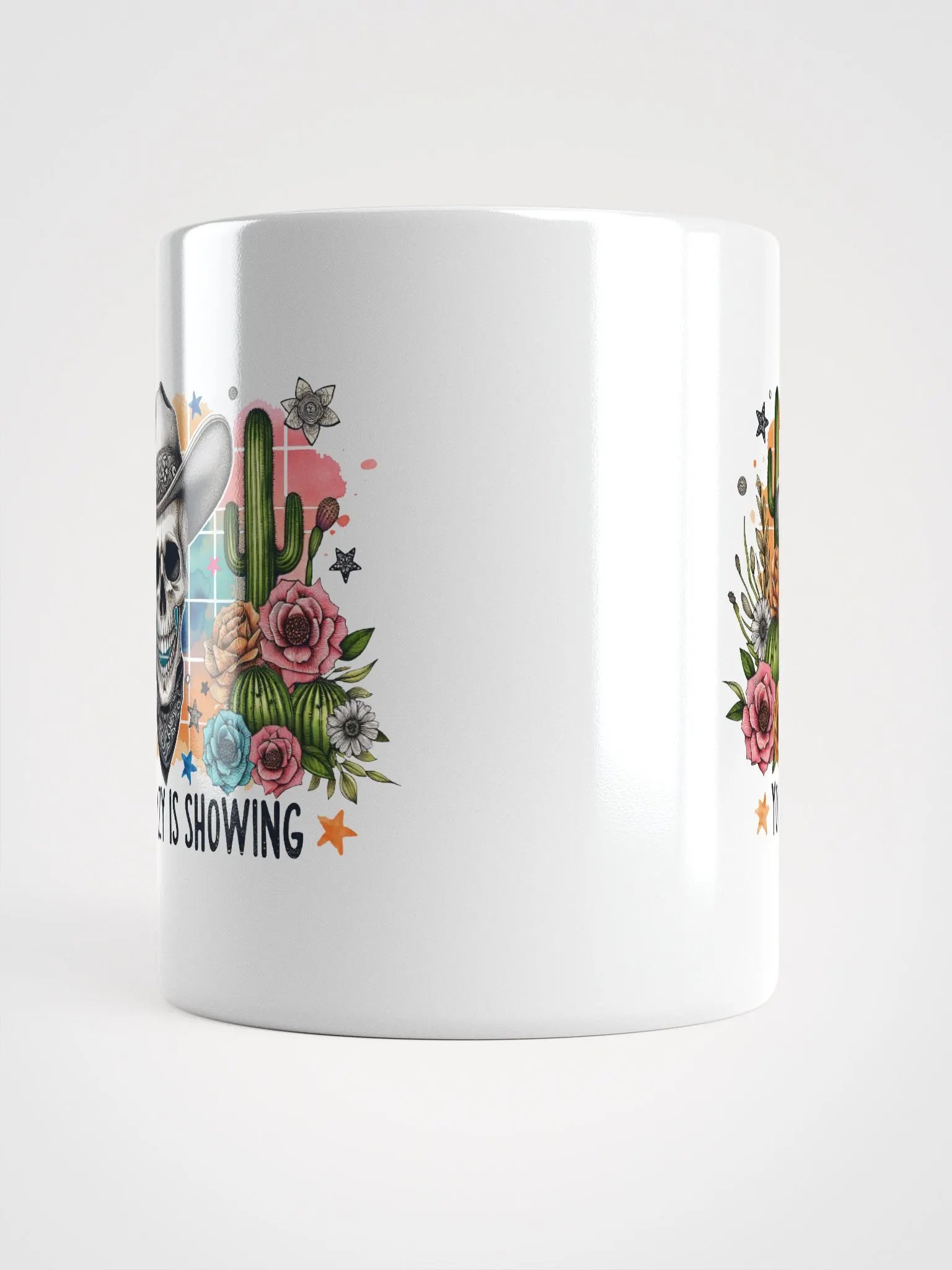 Desert Cowboy Skull Crazy Showing Mug product image (4)
