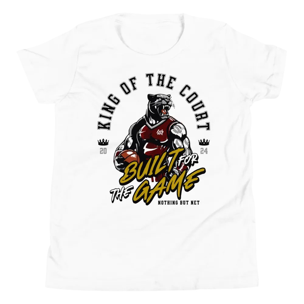 King of the Court Youth T-Shirt Wht product image (1)