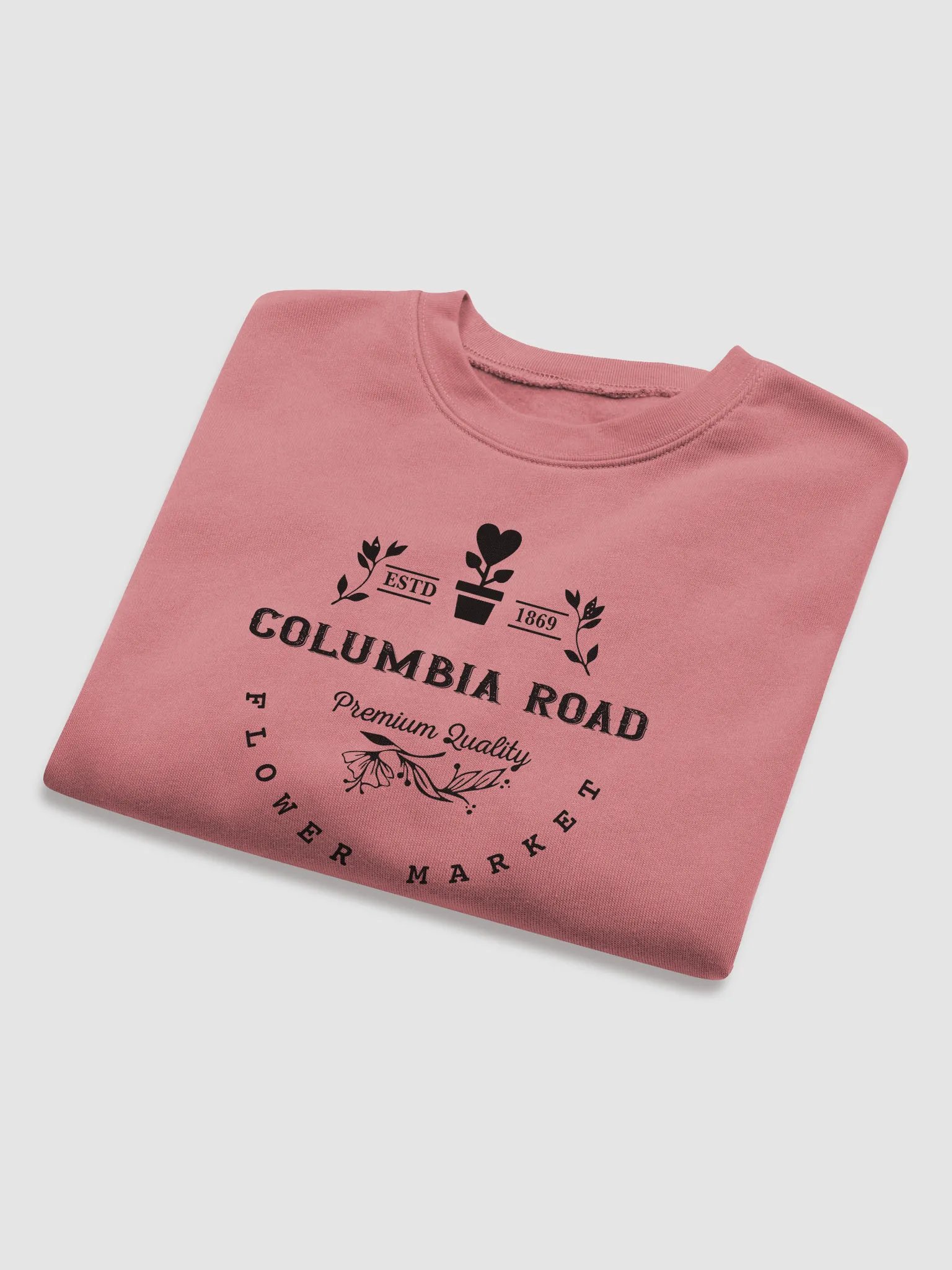 Columbia Road Market Midweight Fleece Crop Sweatshirt (Mauve) product image (8)
