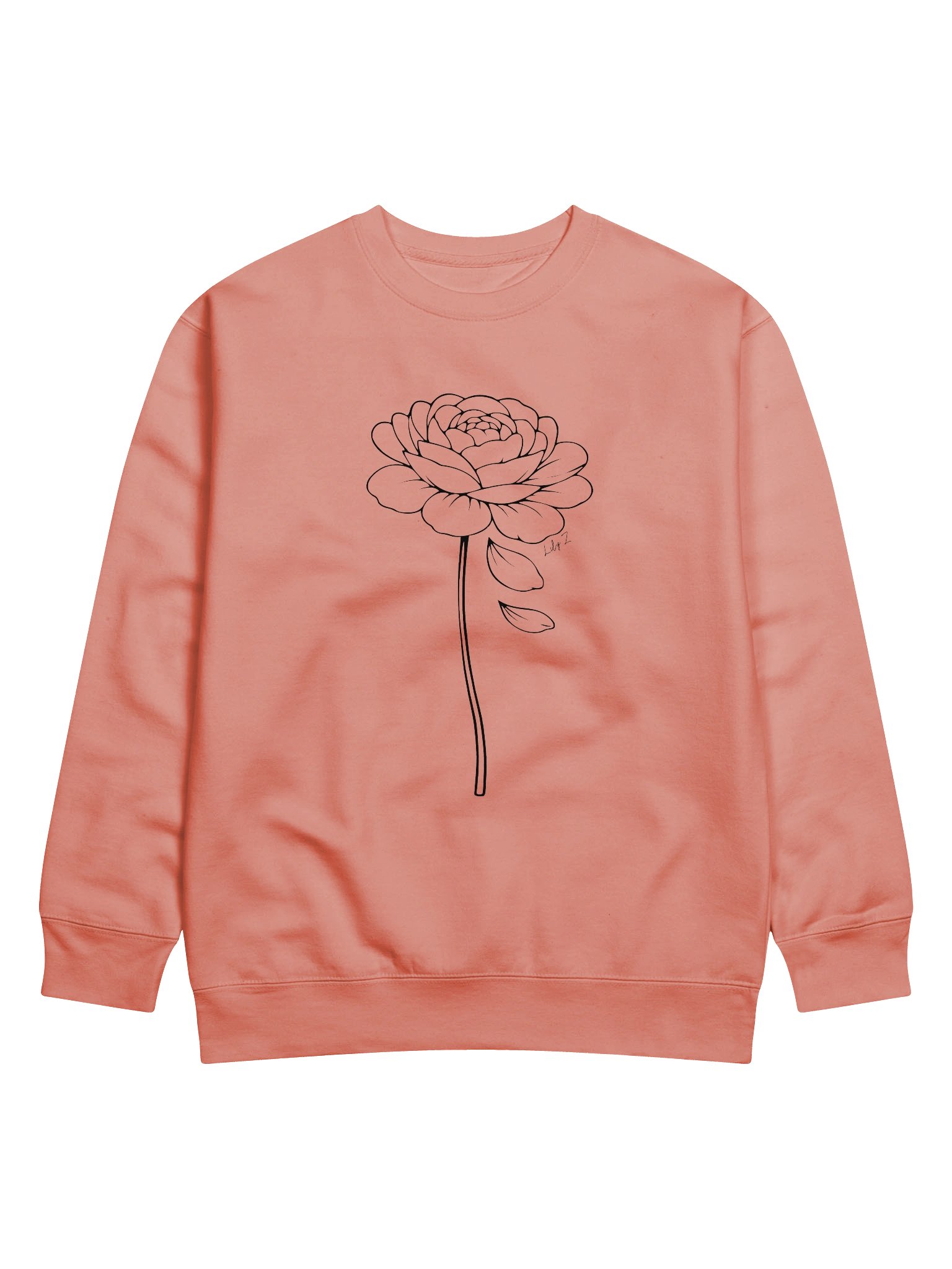 Rose “love hard” Sweatshirt - Dusty Rose product image (3)