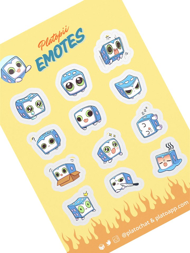 Platopii Emotes Sticker Sheet product image (1)