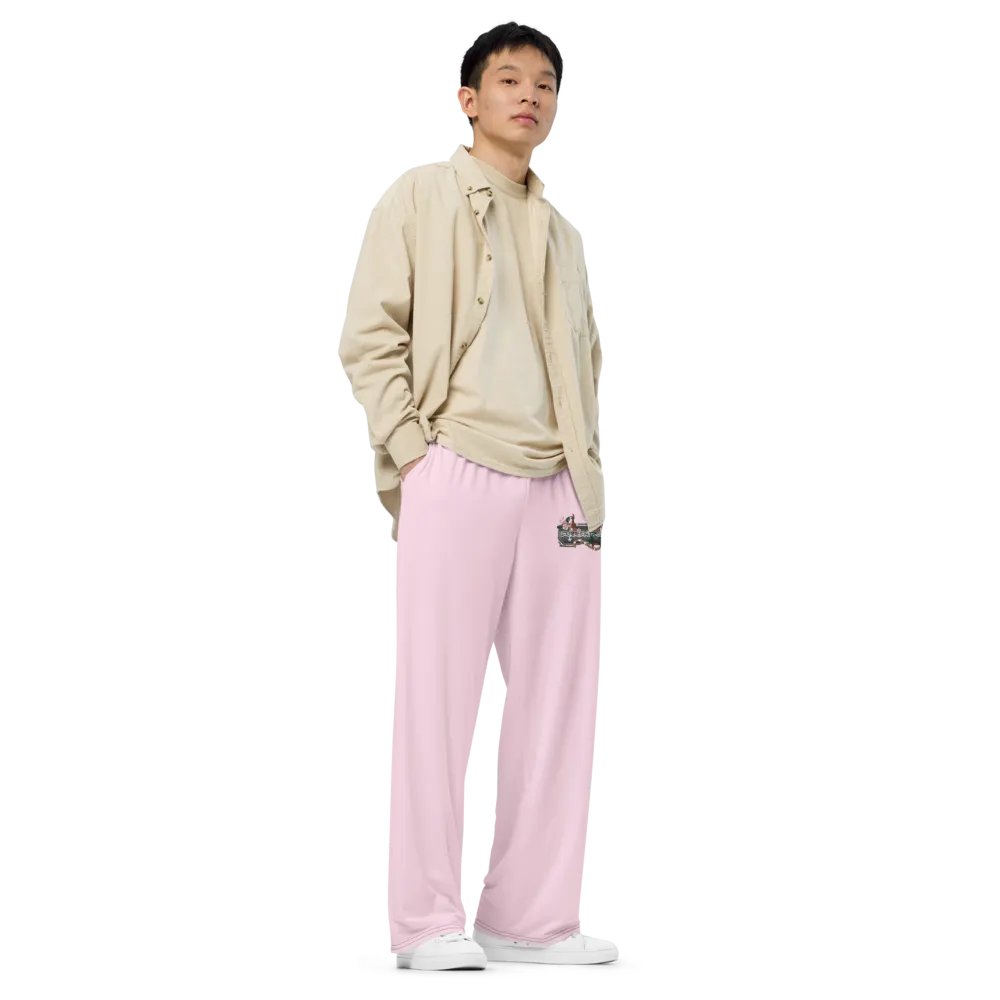 CurrentPulse "Logo" Wide Leg Joggers, Light Pink product image (2)