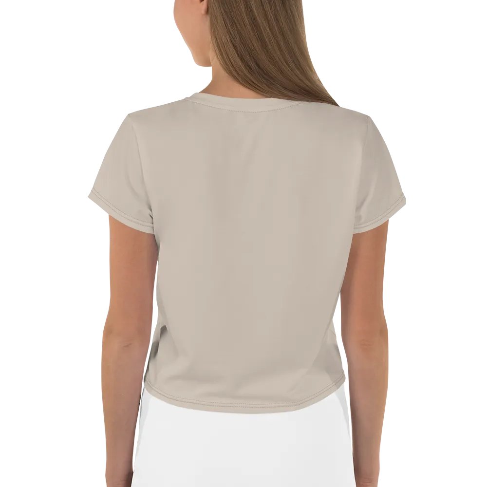 Faith It Custom Design Beige Crop Tee product image (2)