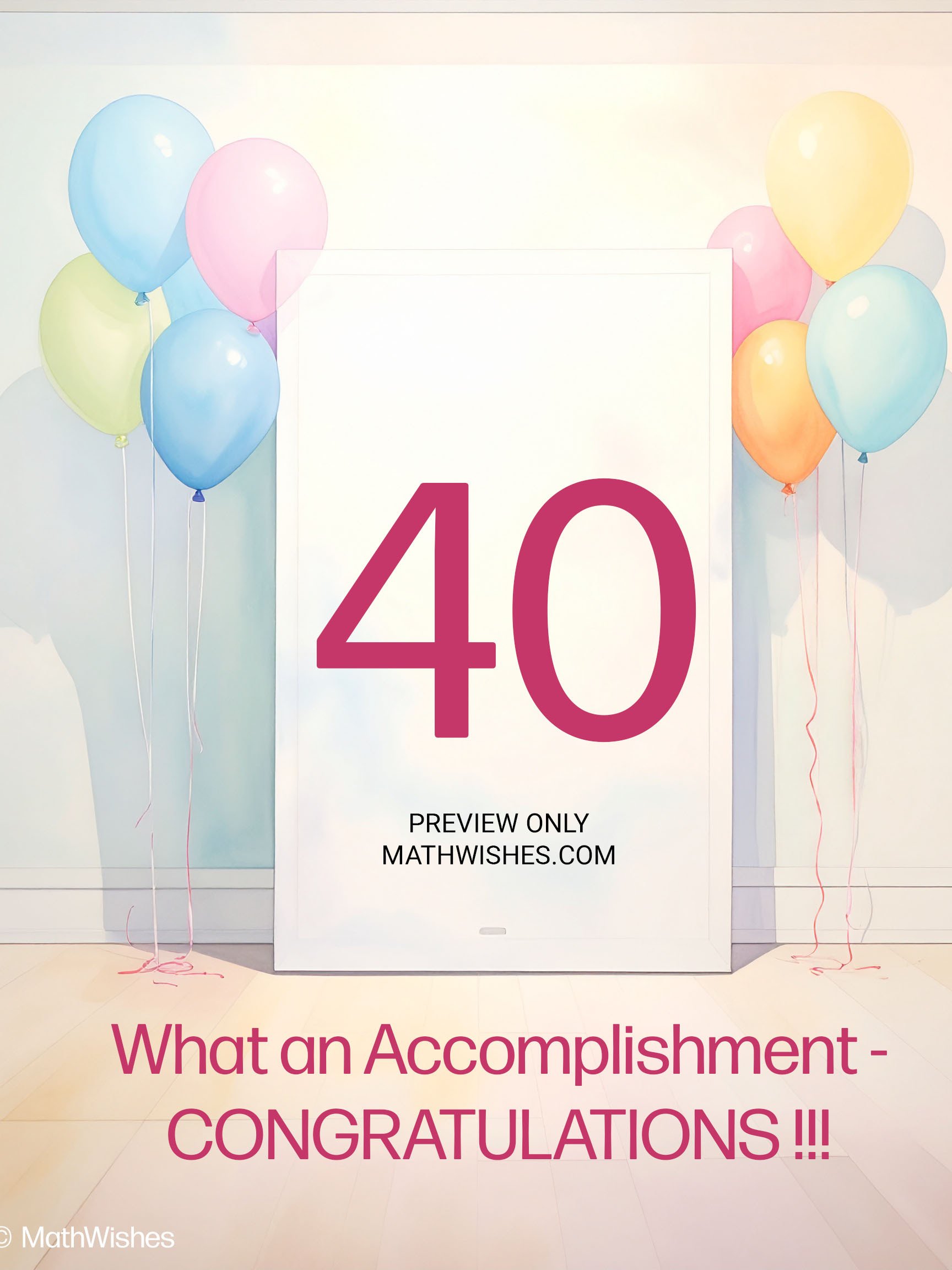 40th Anniversary Card - Accomplishment product image (1)