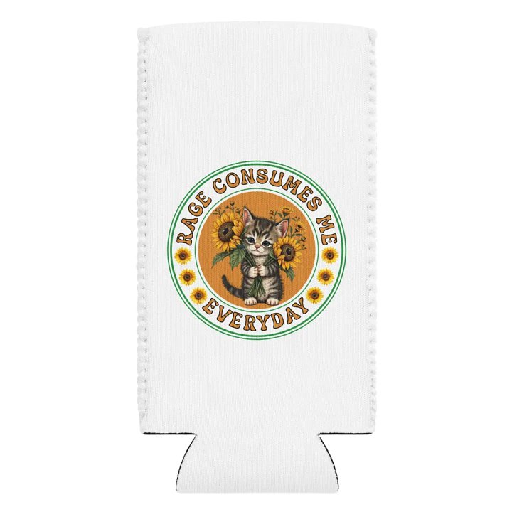 Rage Consumes Me Everyday Cat & Sunflowers Can Cooler product image (2)