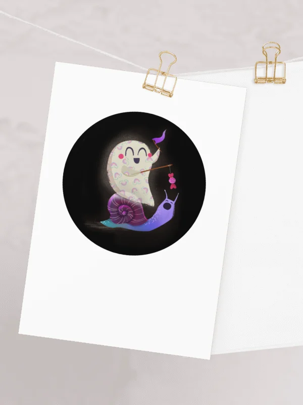Little Ghost Snail Race - Greeting Card product image (2)