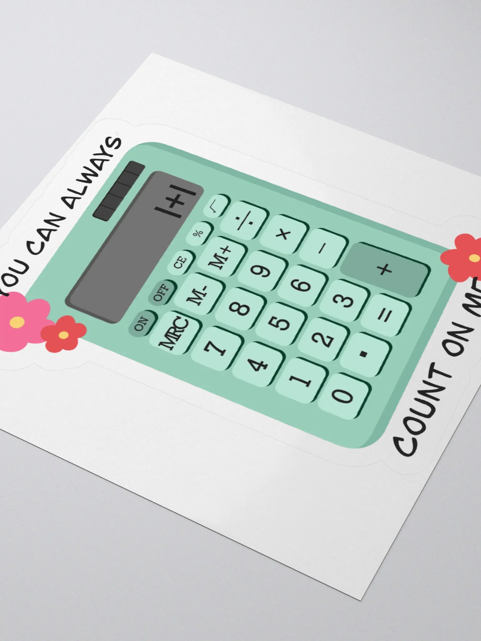 Count On Me Kiss Cut Sticker product image (3)