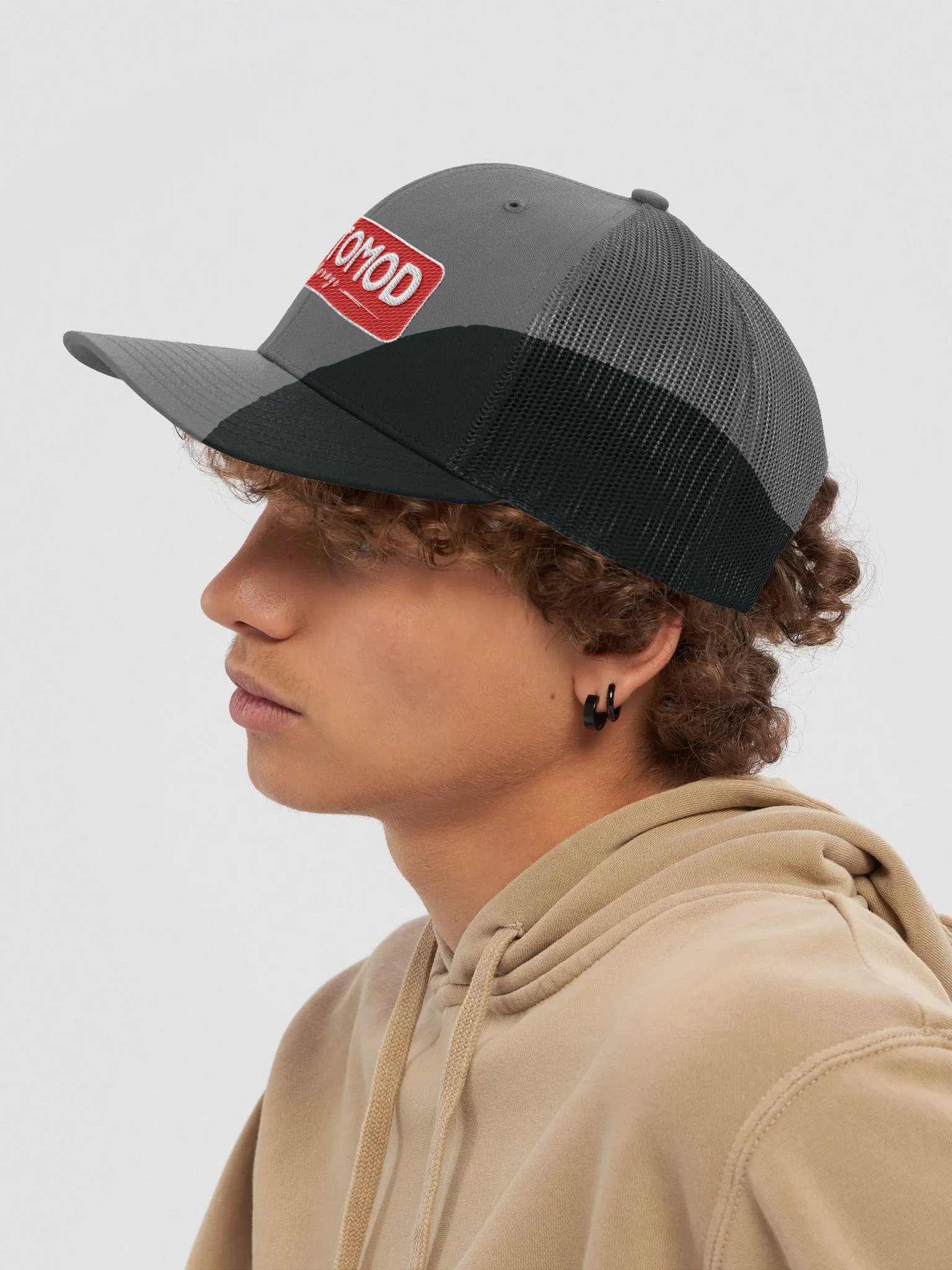 Rustomod Garage Trucker Hat Red Logo product image (2)