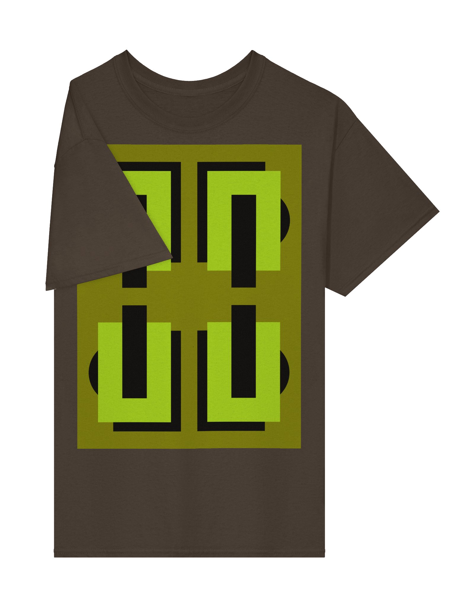 Geometric Green Grid T-Shirt product image (4)