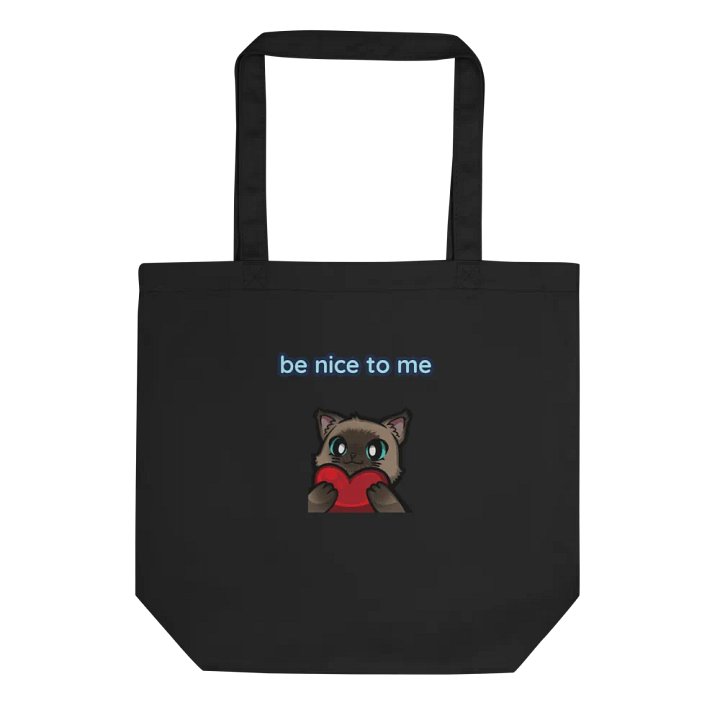 Blue heart Be nice to me Tote Bag product image (1)