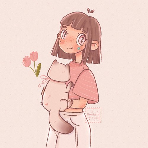 Spent some quiet time drawing this soft little moment today 🌷🐾
Cozy colors, tiny freckles, tulips, and a cuddly cat = my favo...