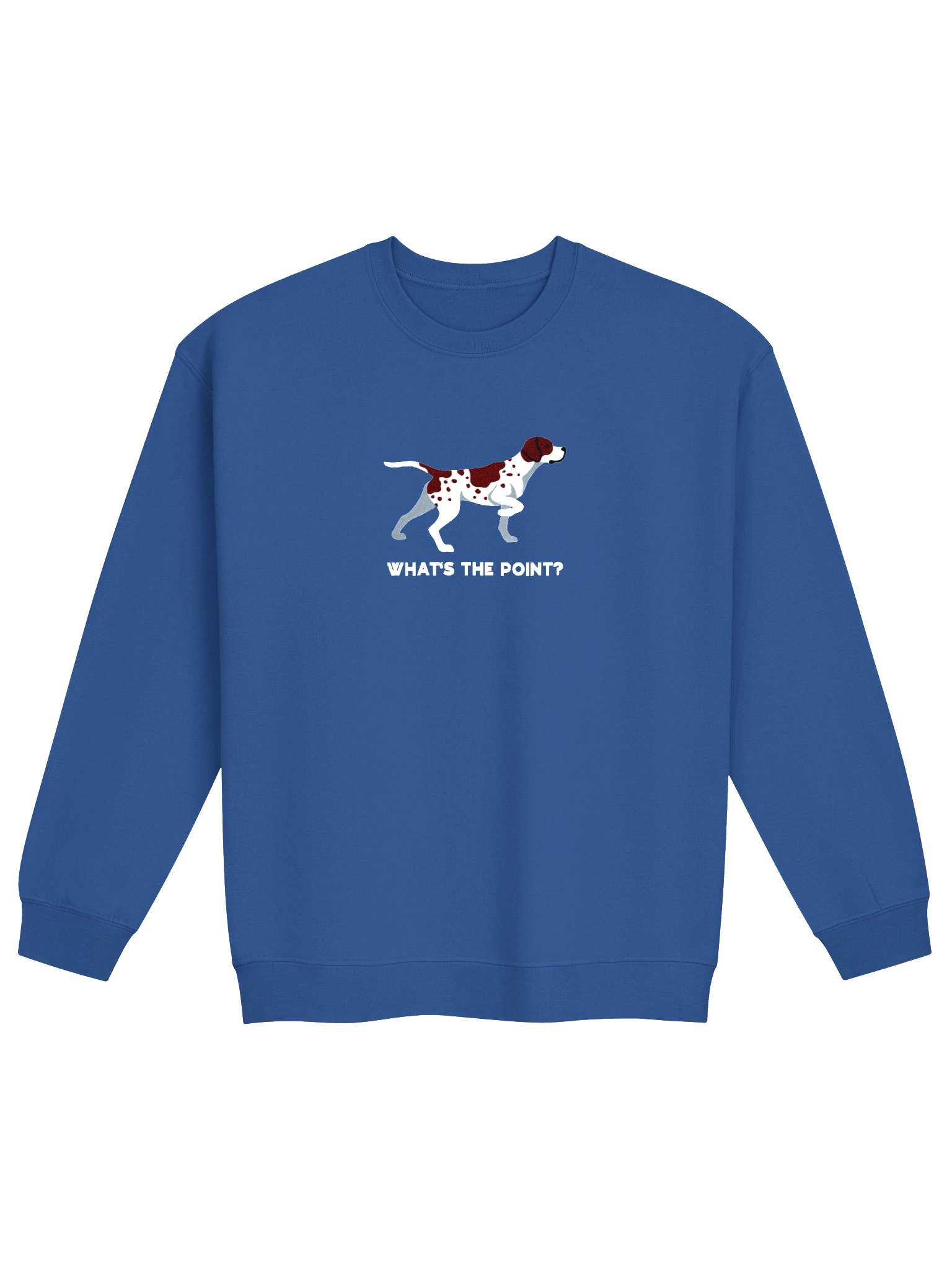 What's the Point? Sweatshirt (Embroidered) of an English Pointer (Liver & White) product image (4)