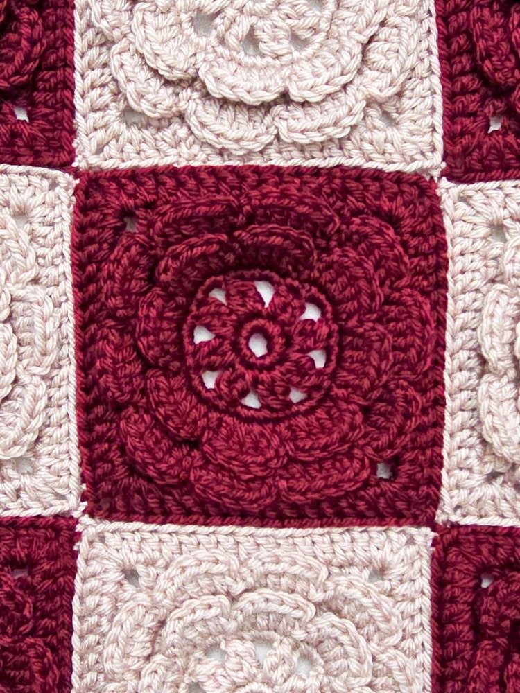 Checkered Rose Blanket Crochet Pattern product image (11)