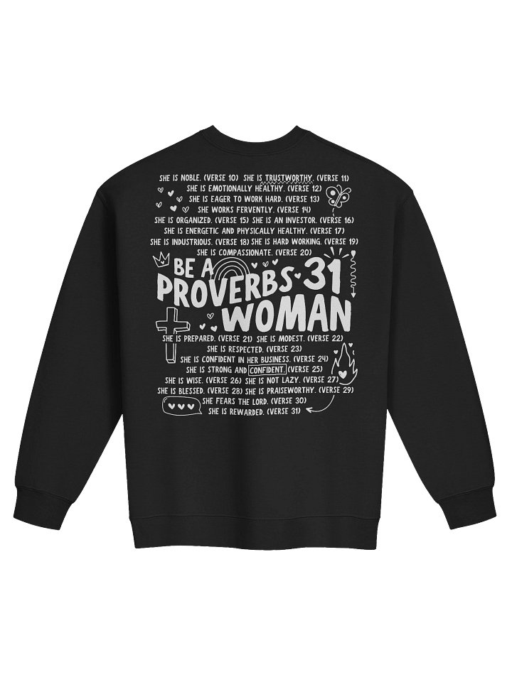 Proverbs 31 sweatshirt -white writing product image (9)