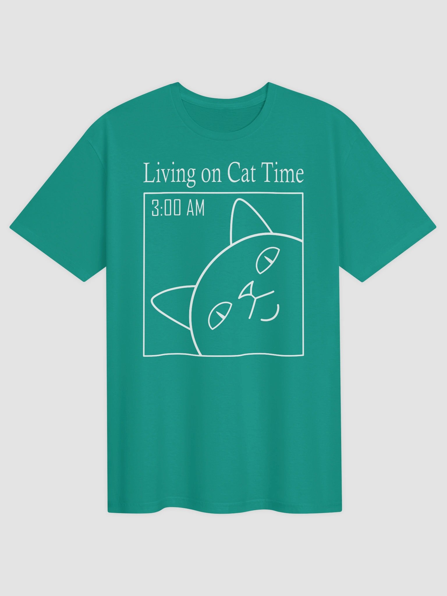 Living on Cat Time (White Print) - Unisex Adult Super Soft Lightweight T-shirt product image (22)