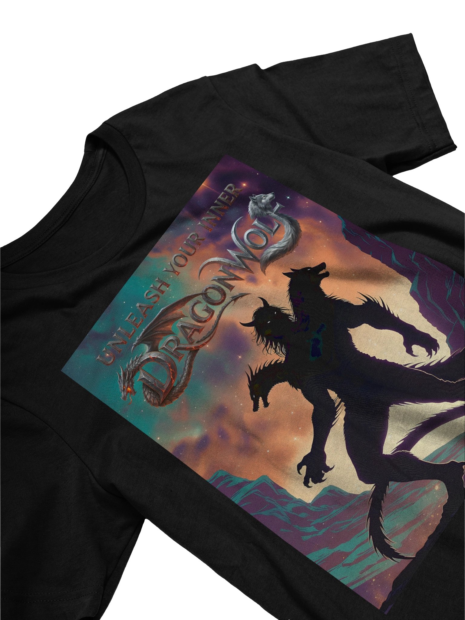 DragonWolf Silhouette Unleashed T-Shirt product image (22)