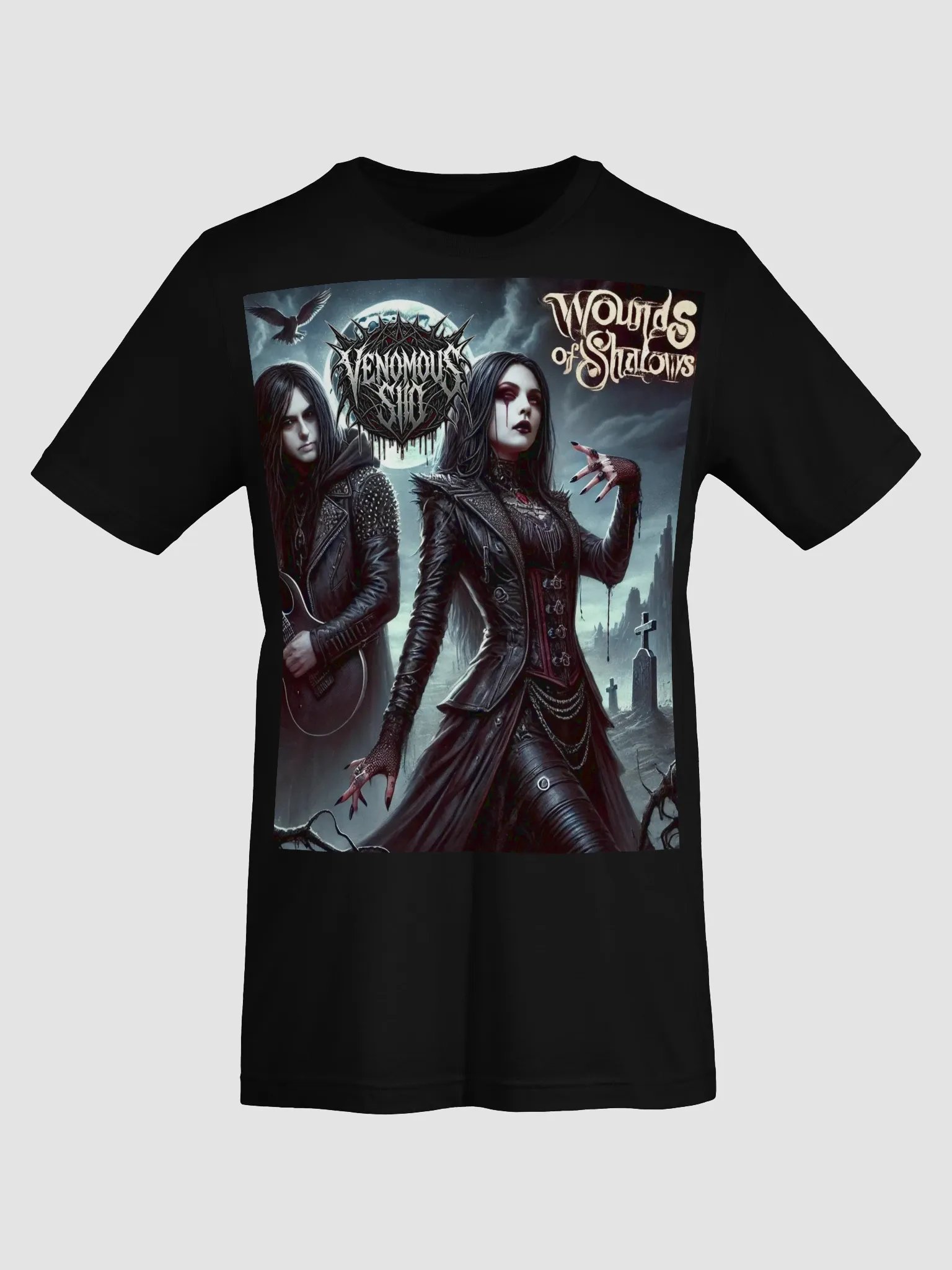 Wounds of Shadows Gothic Elegance Unisex T-Shirt product image (7)