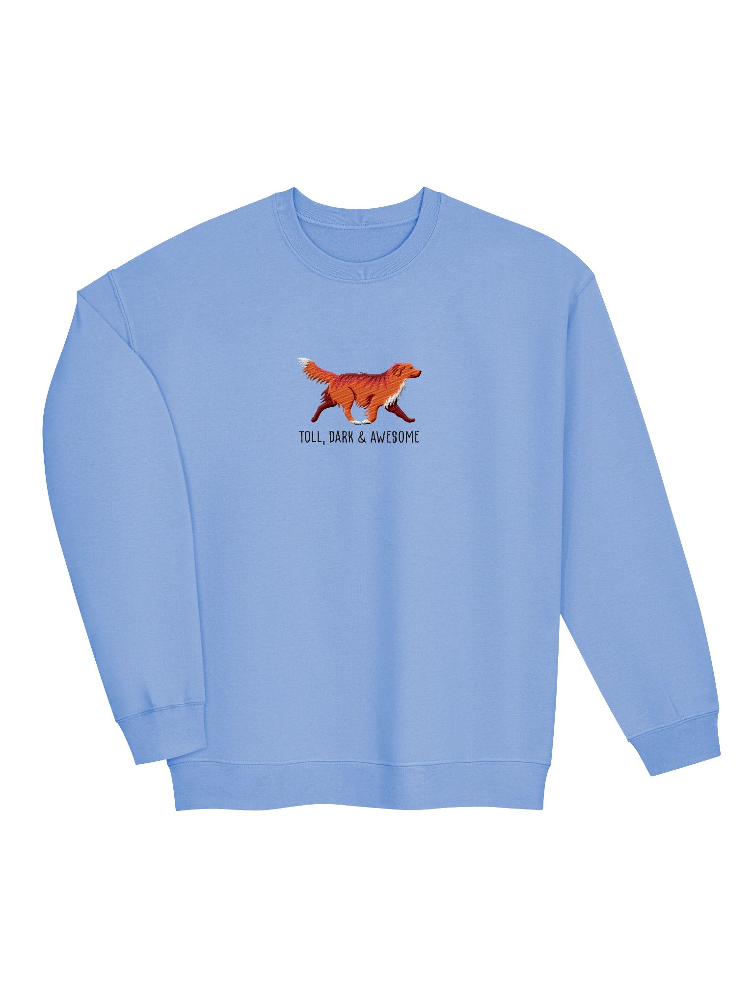 Toll, Dark, & Awesome Sweatshirt (Embroidered) of a Nova Scotia Duck Tolling Retriever(Red) product image (6)