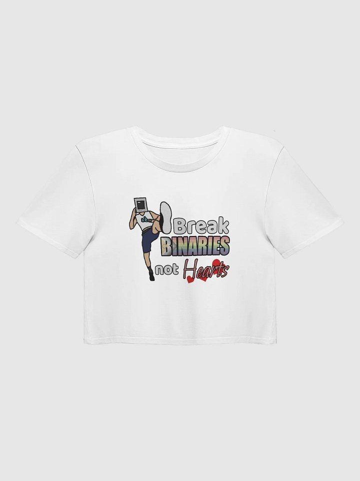 Break Binaries Not Hearts Crop Top (LGBTQ+) product image (1)