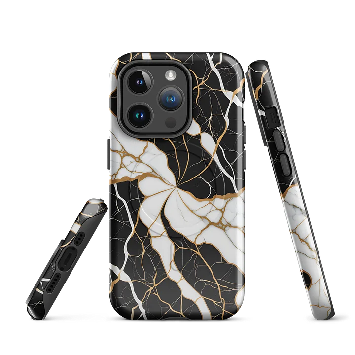 Black, White & Gold Vein MagSafe Tough Case product image (3)