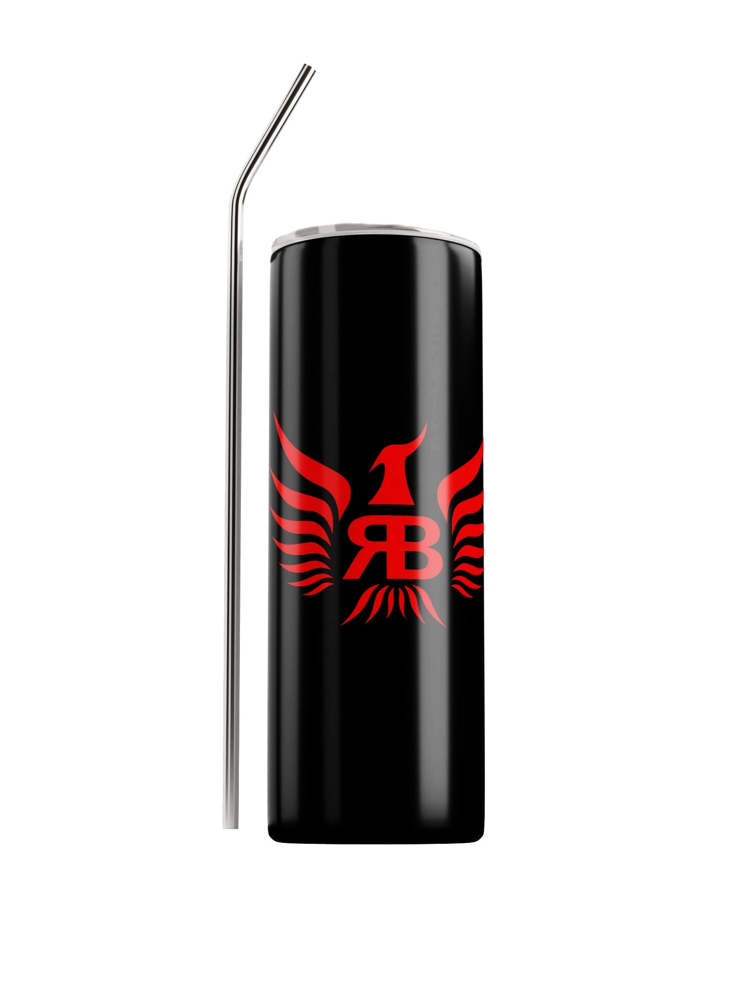 Raymundo Beltrán Original RB Logo Tumbler – Black & Red Edition product image (1)
