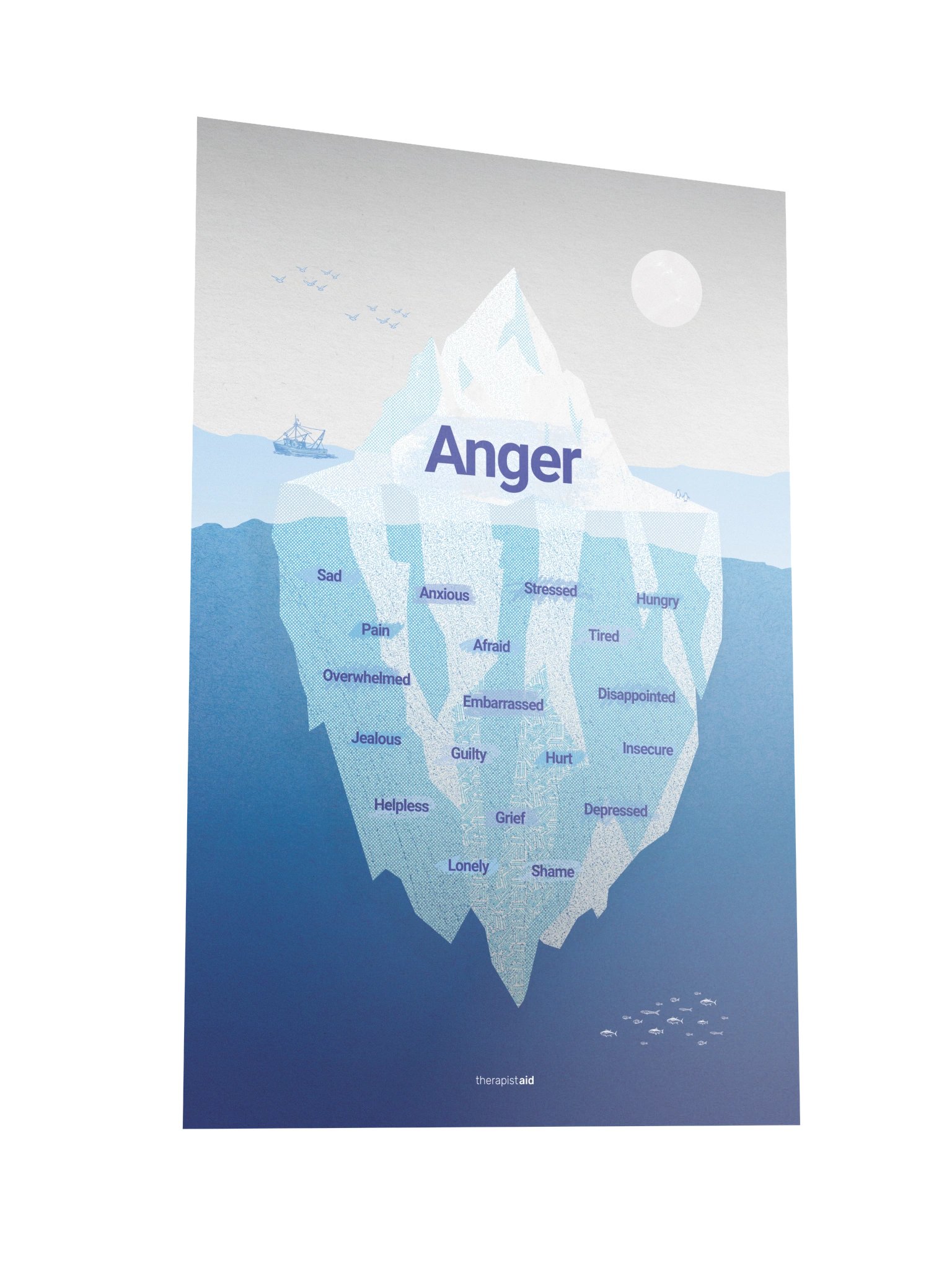 Anger Iceberg poster (papercraft style) product image (2)